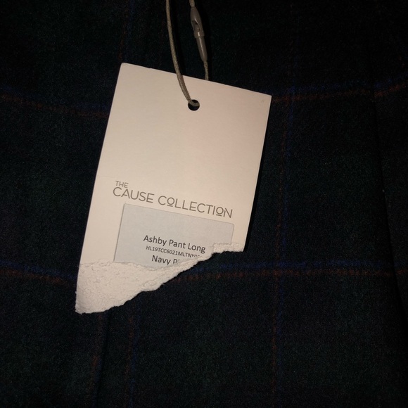 NWT! Trendy Trousers Navy, Hunter, Tan Plaid Style - Picture 5 of 10